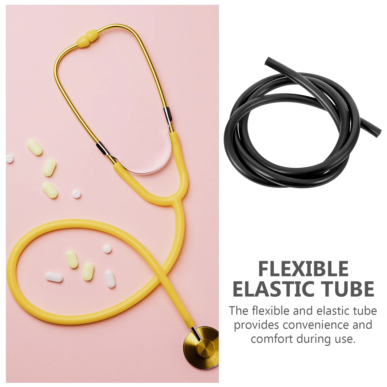 

Stethoscope Extension Tubing Replacement Rubber Tube Flexible Medical Use Clear Sound Teaching Equipment Supplies