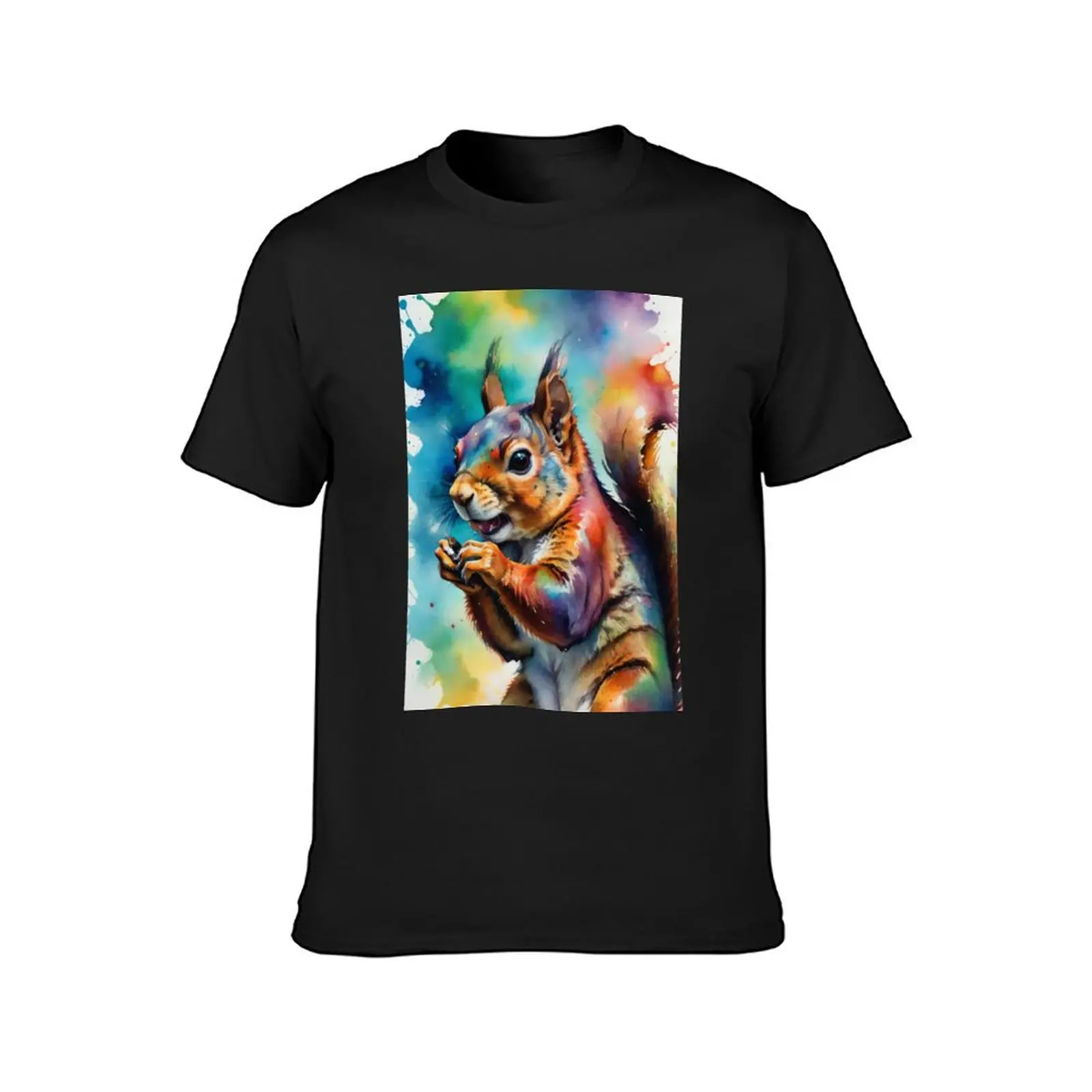 Multicolored squirrel T-Shirt kawaii clothes oversizeds t shirts for men graphic