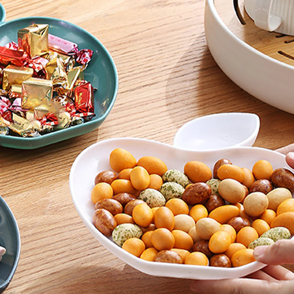 

8pcs Reusable Snack Tray Practical Dessert Plastic Home Fruit Food Tray Dumpling Plate Portable Lightweight