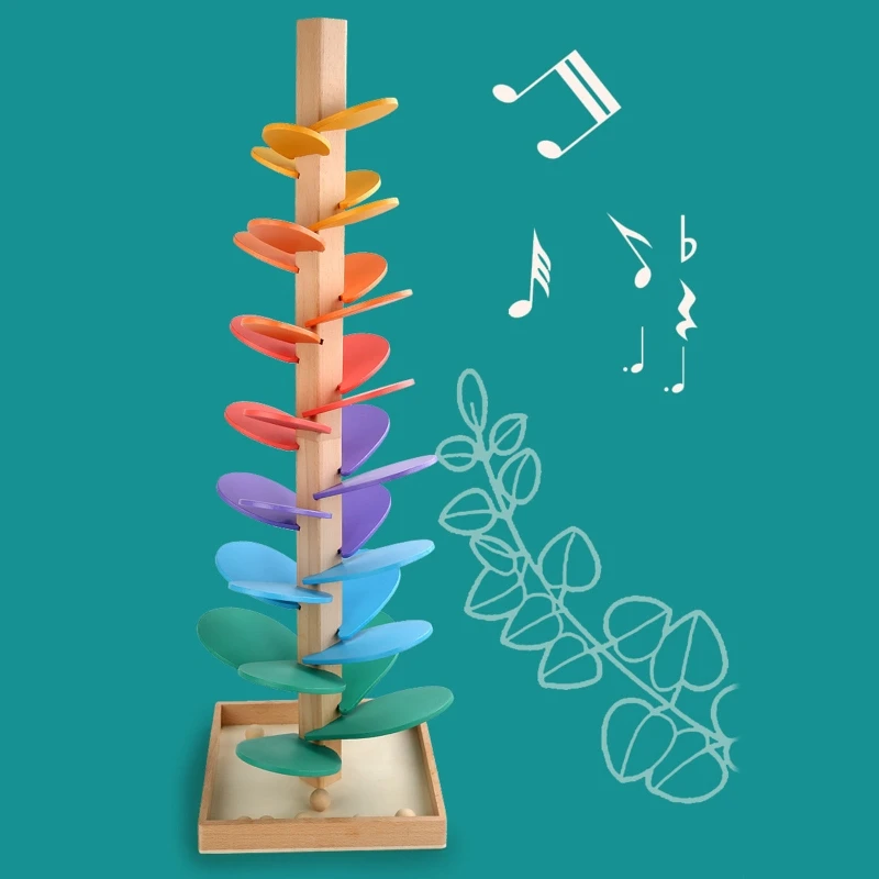 Music Tree Learning Educational Toy Assembly Toy Color Cognition Early Education Assembly Wooden