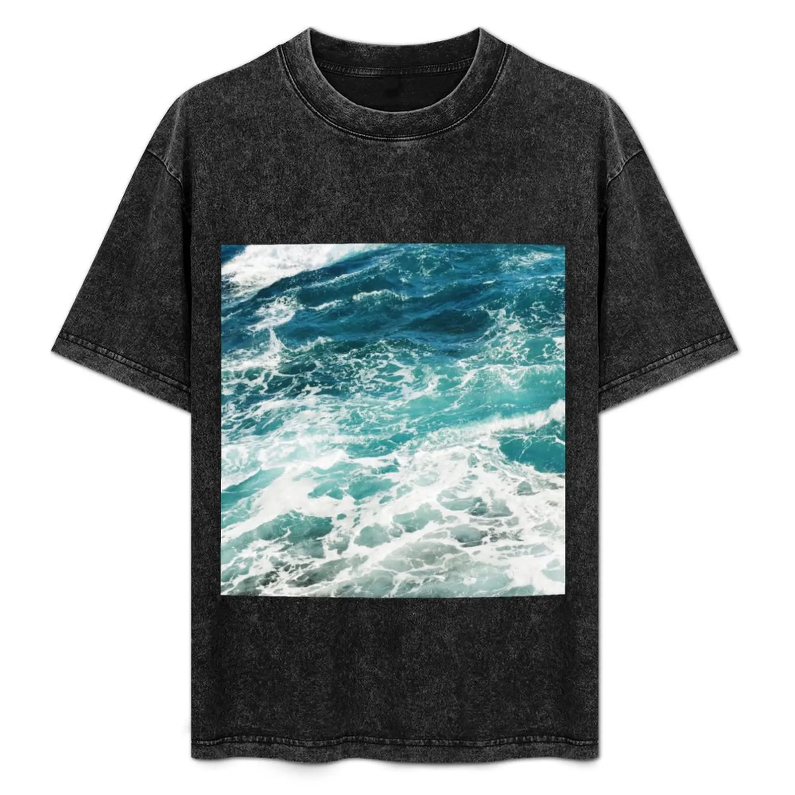 

Blue Ocean Waves T-Shirt Stain Resistant Casual Tee