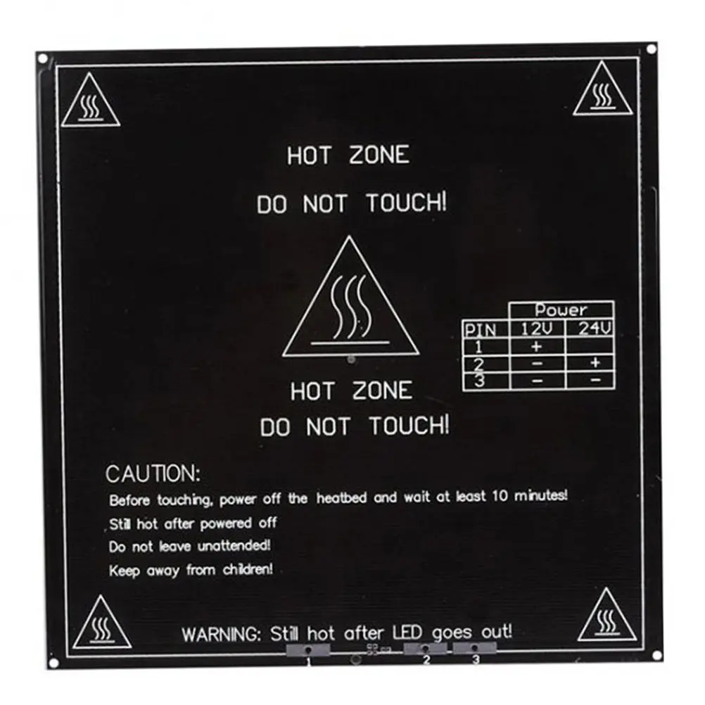

3D Printing Heat Bed 214x214mm 3Mm Thick Aluminum Board Black Reprap Compatible 12V 24V Universal Stable Circuit Heatbed