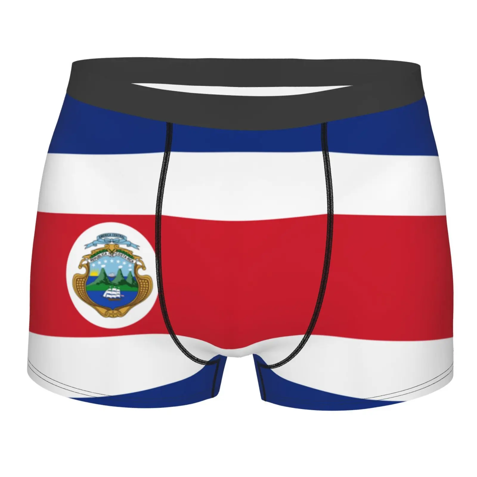 Flag of Costa Rica Pattern Men Underwear Boxers Breathable Mens Boxershorts Men's Panties Underpants Man Boxers Briefs Trunks