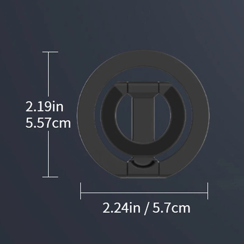 Supporto per anello da dito con magnete forte per telefono cellulare per iPhone 17 16 15 14 Supporto magnetico bifacciale Supporto per telefono pieghevole per Magsafe