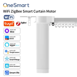 OneSmart Tuya Smart Life Wifi Zigbee Electric Smart Curtains Drive Motor Rail Rod Track System Support Google Assistant Alexa