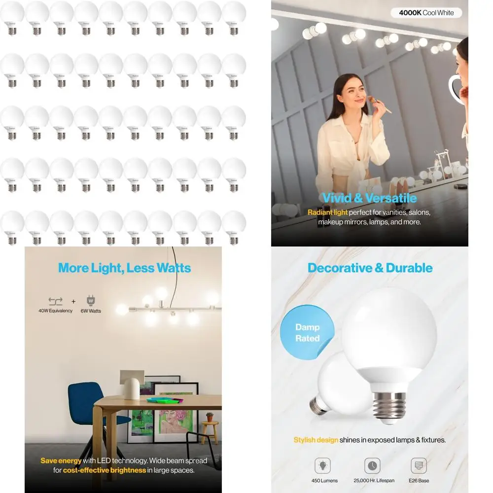 Dimmable 50-Pack Le…