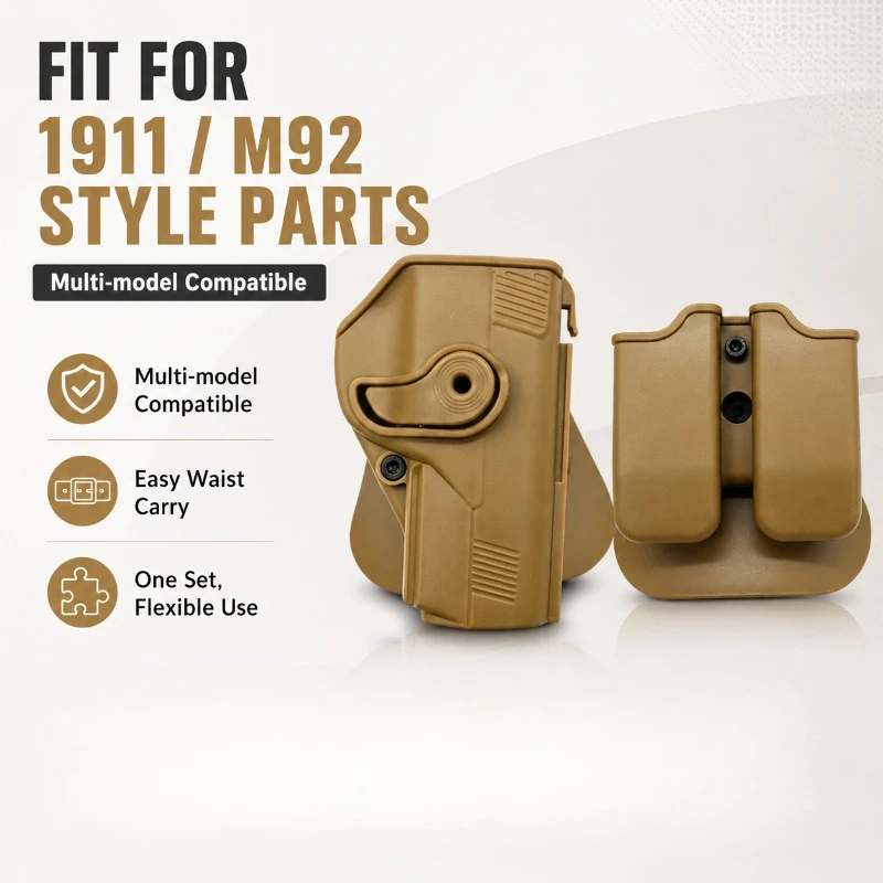 Rotatable Waist Mount Hard Plastic Carry Sleeve Two Piece Matching Storage Cover Sand Black Green Color Hobby Model Fittings