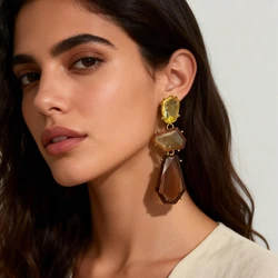 Bohemian Drop Earrings Acrylic Geometric Dangle Earring For Women Girls Vintage Party Jewelry Accessories