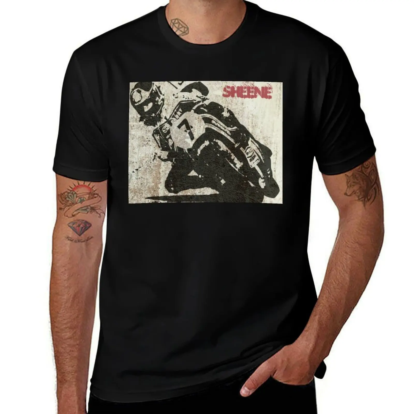 

Graffiti Art: Number 7: Barry Sheene T-Shirt funny t shirts dark humor t shirts for man graphic vintage T-Shirt