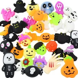 10/30Pcs Halloween Squeeze Toys Cute Pumpkin Skull Ghost Squeeze Stress Relief Toy For Halloween Party Kids Gift Fillers Rewards