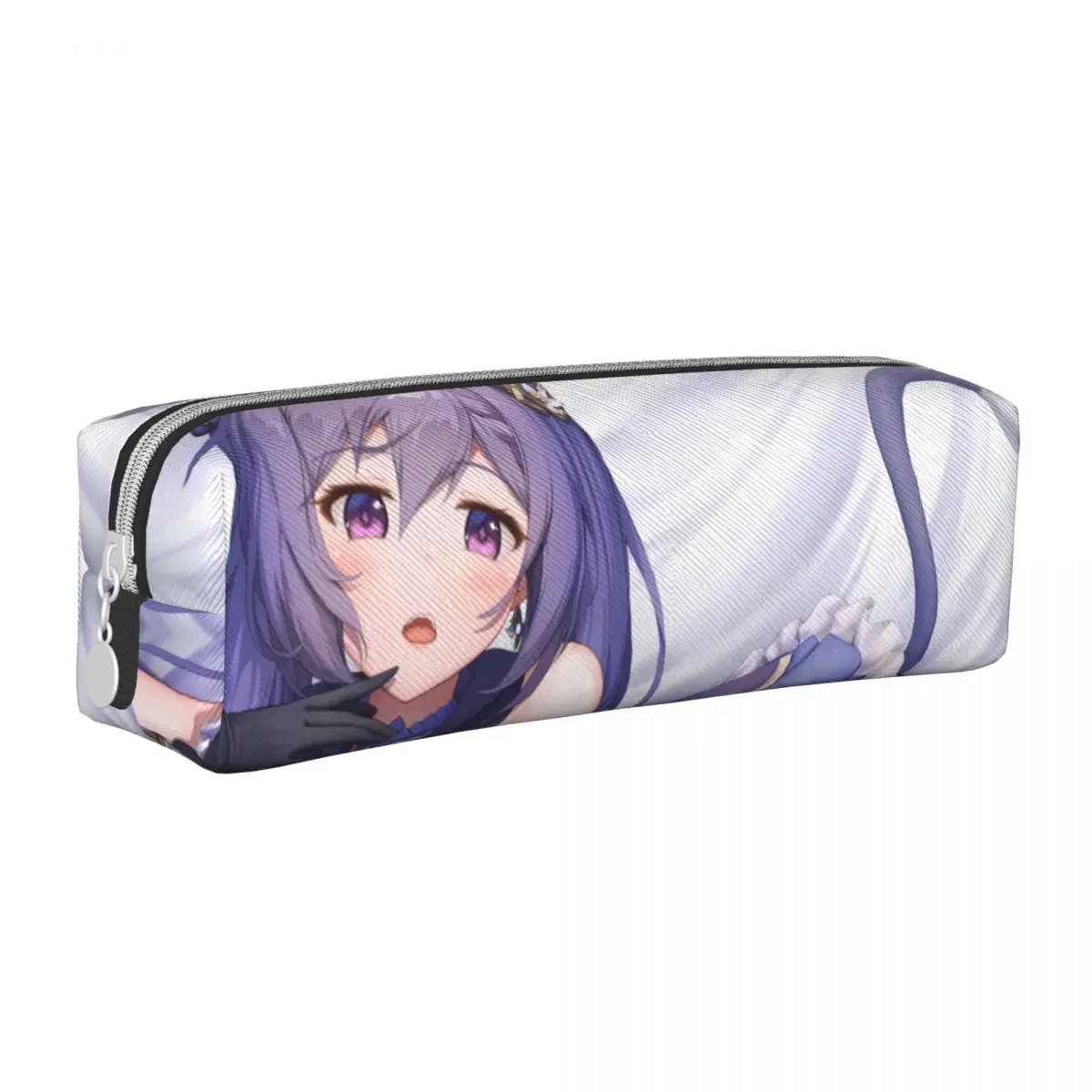 

Genshin Impact Anime Keqing Pencil Case Fun Anime Girl Pen Bags Kids Big Capacity School Supplies Gifts Pencilcases