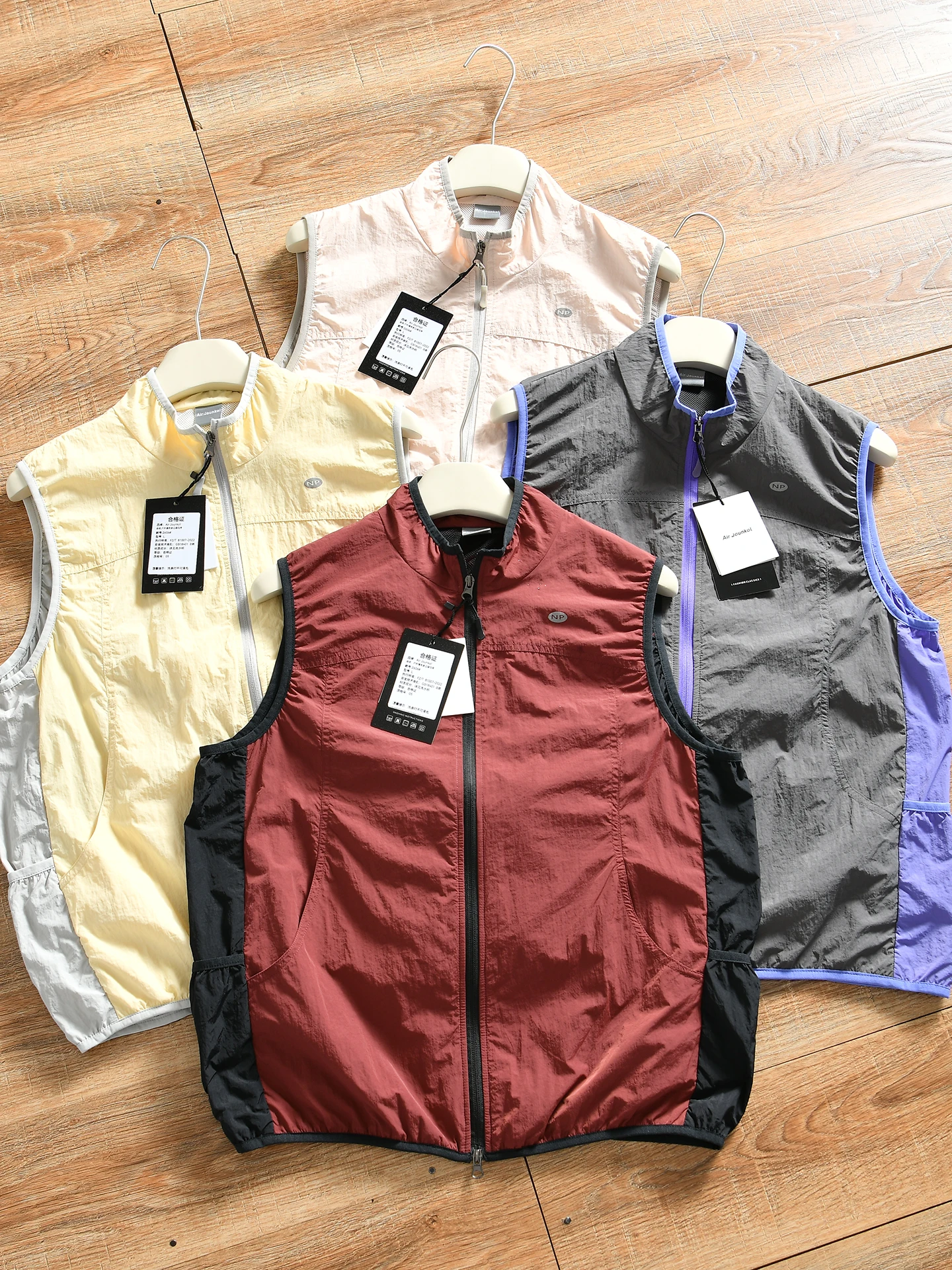 

3D Tailored Waterproof Summer Sports Vest Quick Dry Breathable Outdoor Unisex Stand Collar Casual Fashion Nylon Polyester