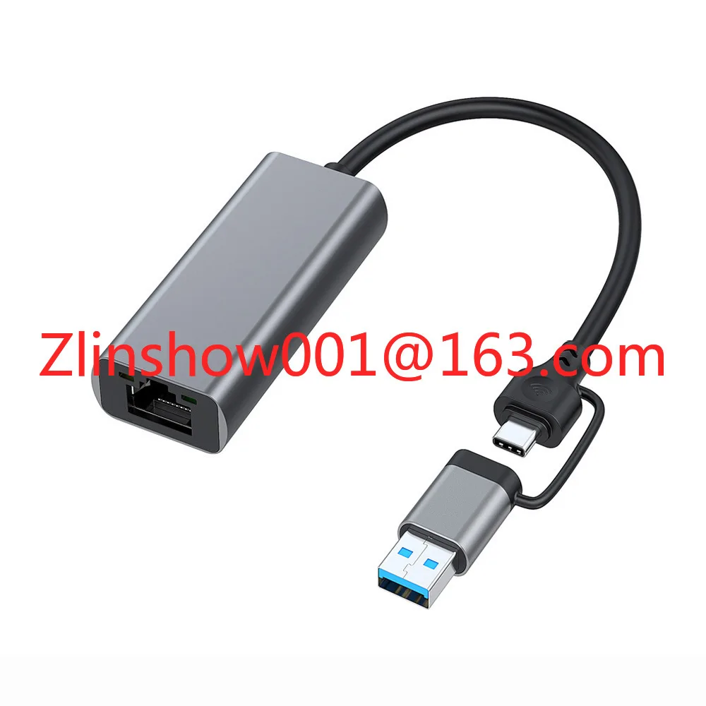 Driver-Free 1000Mbps Type-C USB 3.0 to Gigabit RJ45 Network Adapter for Laptop and Mobile Phone to Ethernet