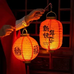 Chinese lamp LED Glowing classical red paper lantern DIY Assemble Paper Lanterns Spring Festival Children Gifts New Year Decor