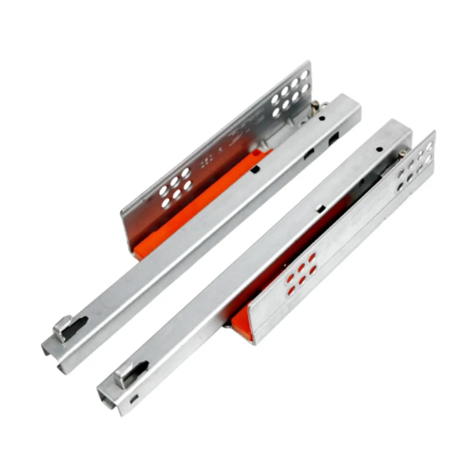 

2Pcs Drawer Slides Metal Heavy Duty Simple Appearance Easy to Install Soft Closing for Cabinet Kitchen Bath Dresser Furniture