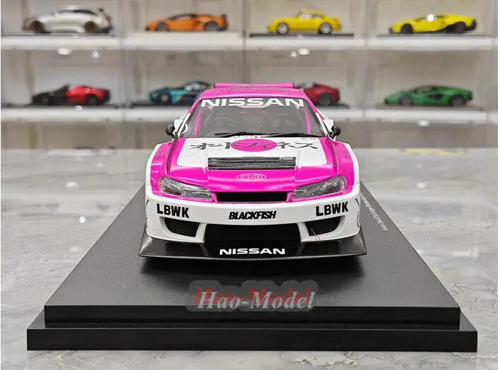 Topspeed 1/18 For Nissan SILVIA S15 Resin Open car Diecast Model Car Simulation Toys Boys Gifts Hobby Display Collection Pink