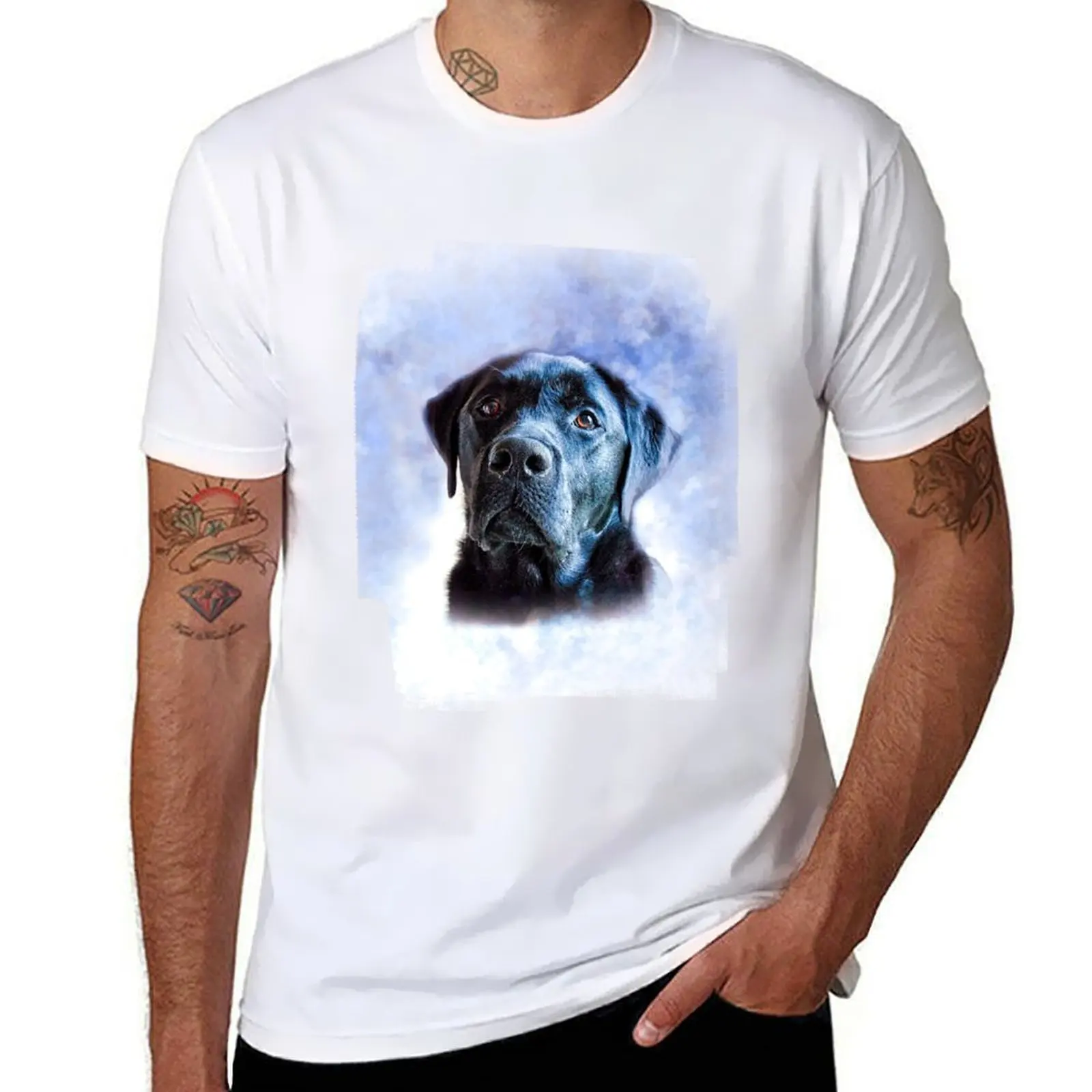 Labrador T-Shirt man t shirt summer t shirts for man pack white T-Shirt