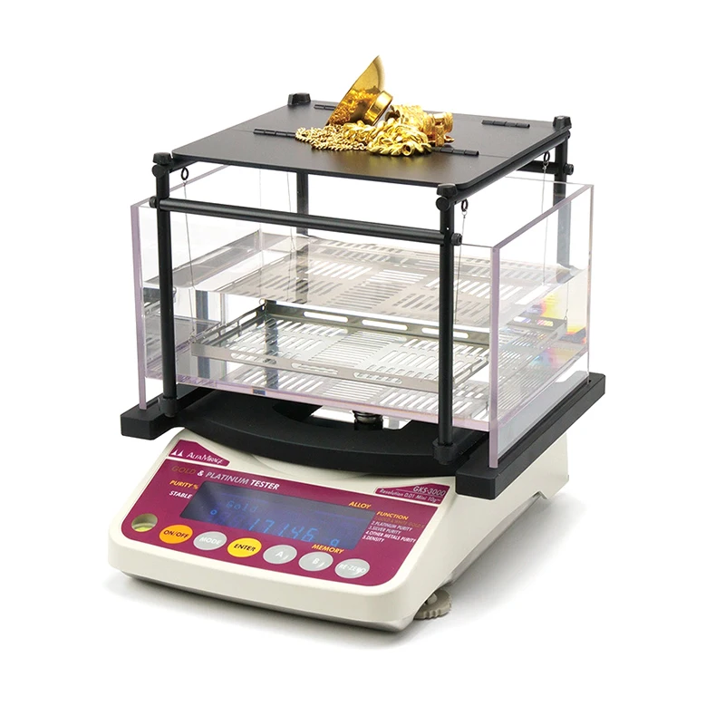 GKS-3000 High-Capacity Gold & Platinum Analyzer 3000g/0.01g Precious Metal Tester For Gold Bars Ingots Large Jewelry