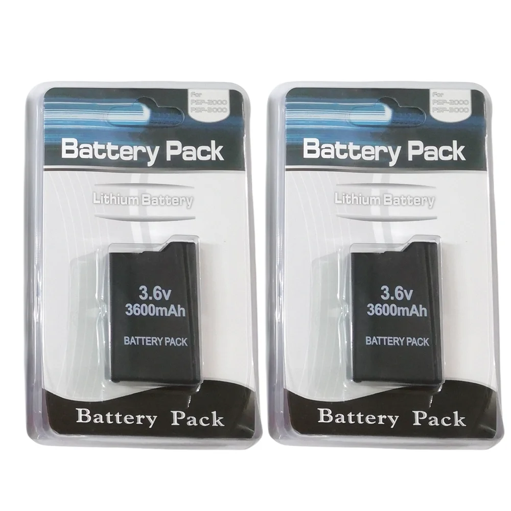 Bateria litowa 2400/3600mAh do konsoli PSP-2000, PSP-3000, PSP-300 Slim – trwała, bezpieczna bateria zamienna do przenośnej konsoli do gier. — 2