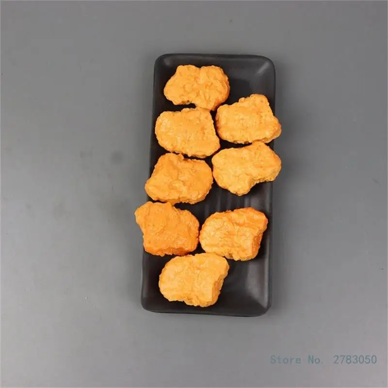 

Set of 6 Realistic Fake Chicken Model Artificial Fried Chicken Nuggets Simulations Food Perfect for Food Photography