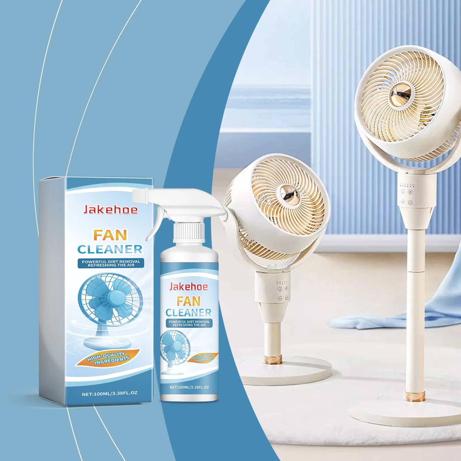 

Fan Cleaner - 100ml Degreaser for Electric Fans & AC Units - Household Use, Break Down Surface Oil, Easy Spray Clean