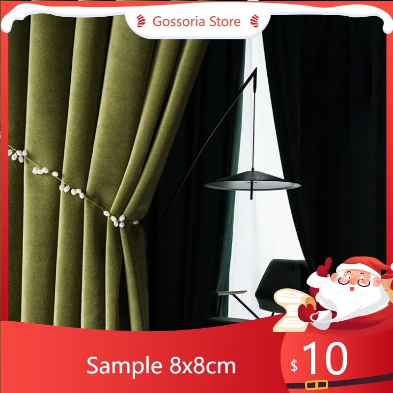 

Sample Quality Velvet Fabric Curtains For Living Dining Room Bedroom French Window Blackout Drapes Custom Home Interior Curtain