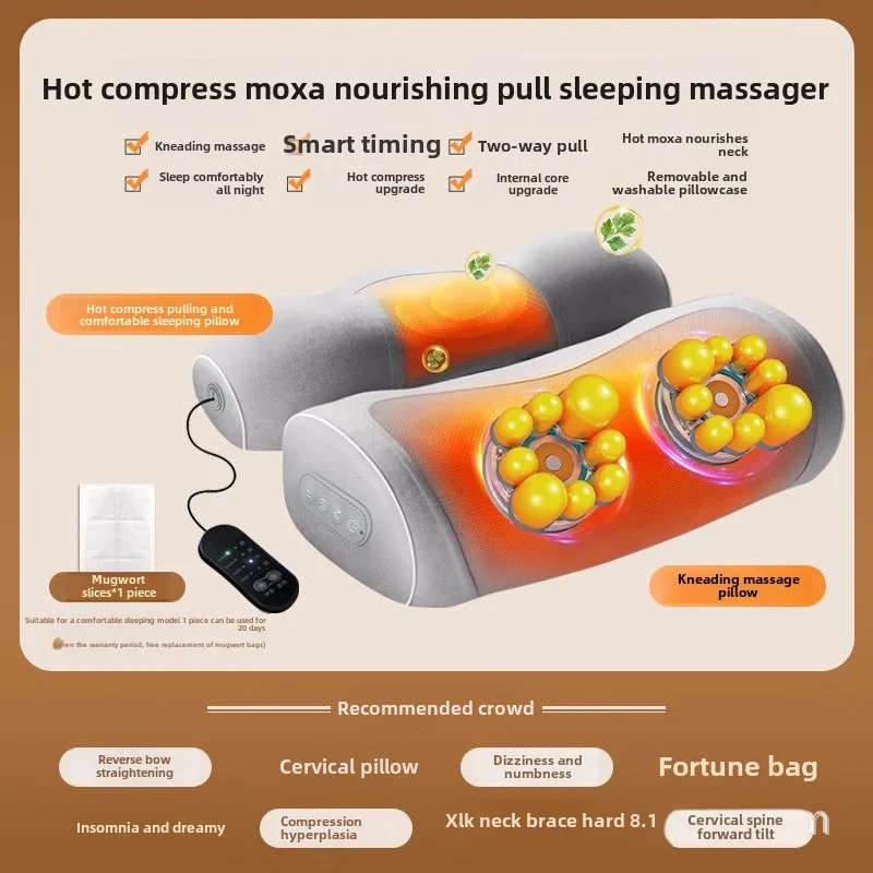 Cervical Pillow Care Cervical Spine Special Spine Aid Sleep Wormwood Heating Massager - Image 5