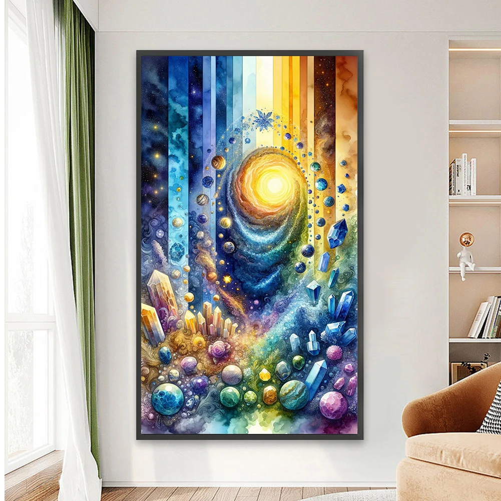 

Mine 5D DIY Full Drill Round Diamond Painting Kit for Home Wall Decor 40x70cm