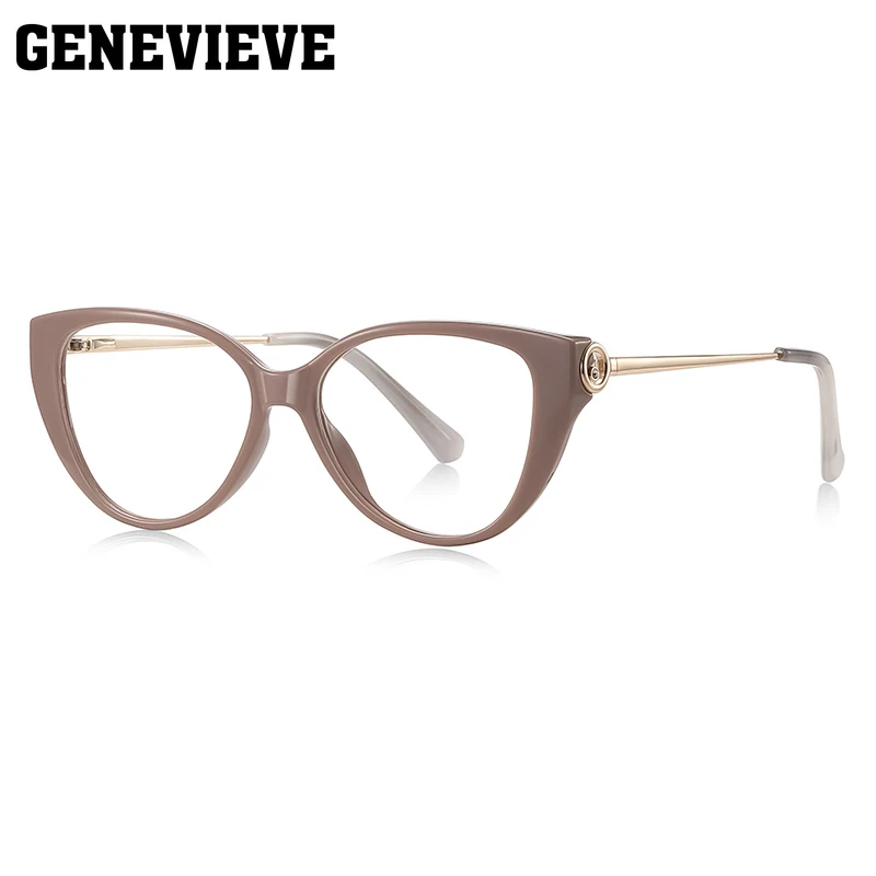 نظارات GENEVIEVE عصرية ومتعددة الاستخدامات بإطار دائري على شكل عين القطة للنساء مضادة للضوء الأزرق، وصفة طبية قابلة للتخصيص #5