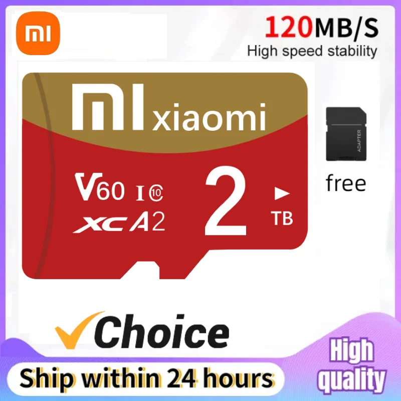 Xiaomi 2TB Class 10 Memory Card 1TB 512GB 256GB SD Card Micro TF SD Card 128GB Flash Memory Card For Phone Camera Drone Tablet