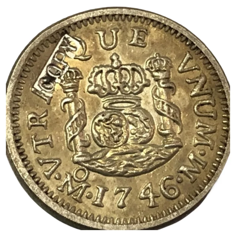 

1746 Mexico (Colonial) ½ Real - Felipe V silver plated coin