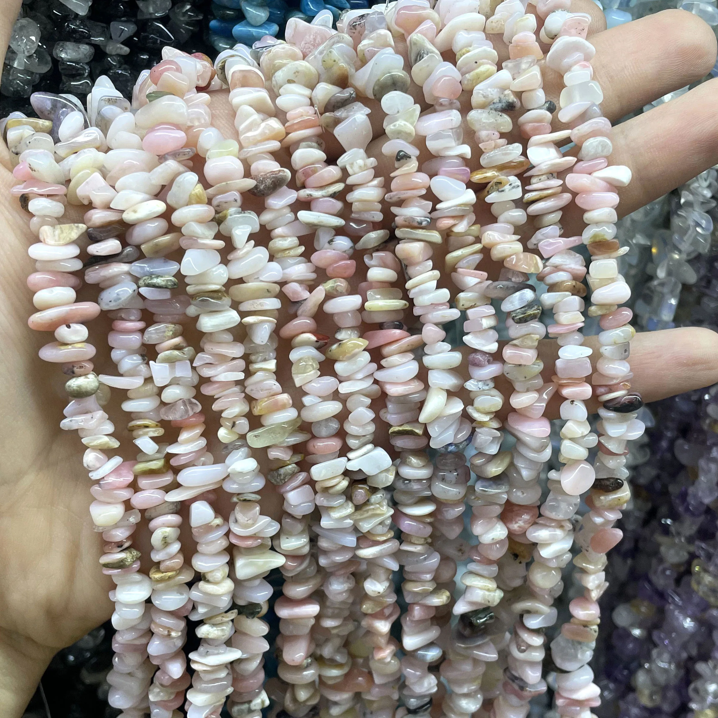 5-8MM Natural Stone Irregular Chip Egg yolk jade Spacer Beads For Jewelry Making Charm Diy Bracelet Necklace Earring Accessories