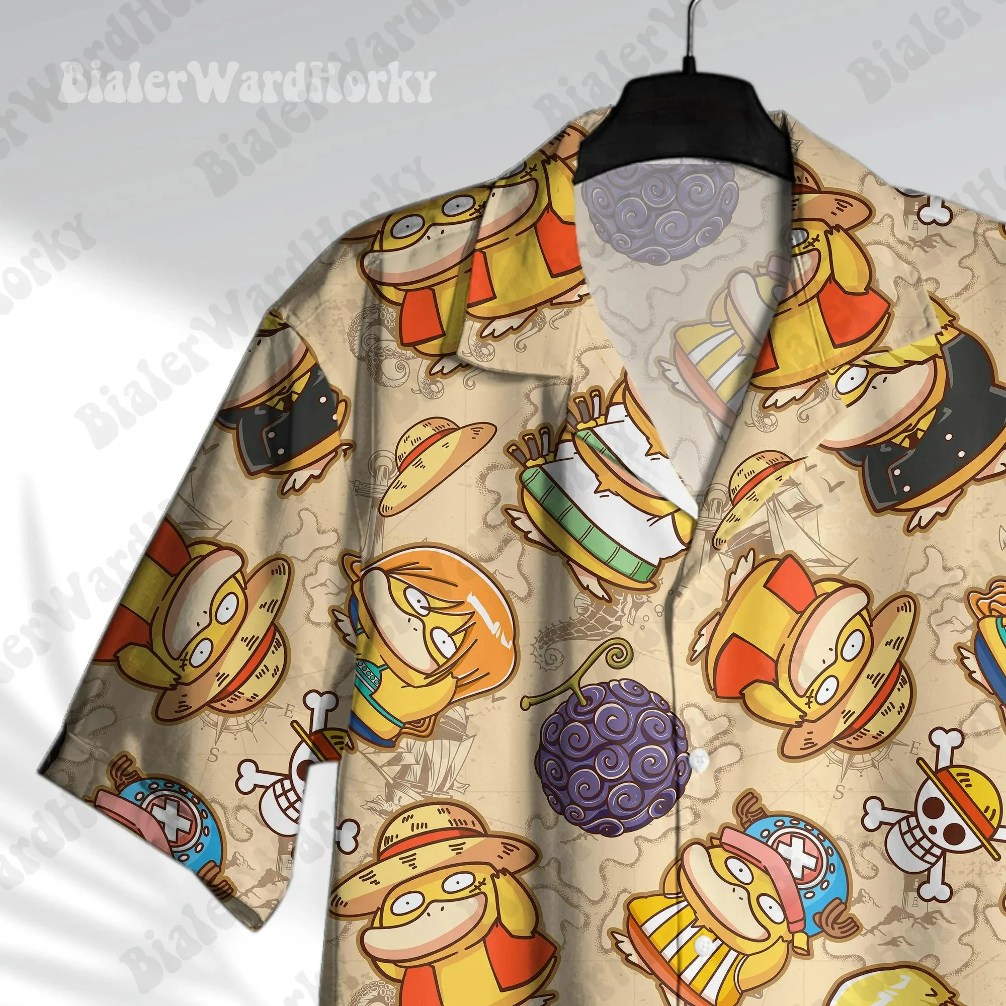 Golduck Luffy Hawaiian Shirt Type Aloha Beach Shirt Pokémon Graphic T-Shirt Summer Men's Women's T-Shirt Children's Clothing