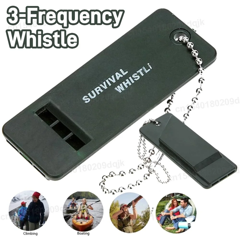 1-5 قطعة عالية ديسيبل 3-تردد صافرة في الهواء الطلق صفارة إنقاذ الطوارئ للتخييم ، التنزه ، الصيد ، صفارة إنقاذ والعتاد