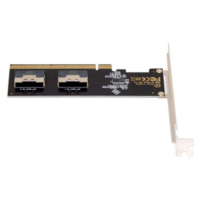 U.2 PCI-E Adapter, Maximize Your Pcie Potential: Pcie 3.0 4.0 X16 To 2-Port SFF-8654 8I Riser Adapter Card Durable Easy Install