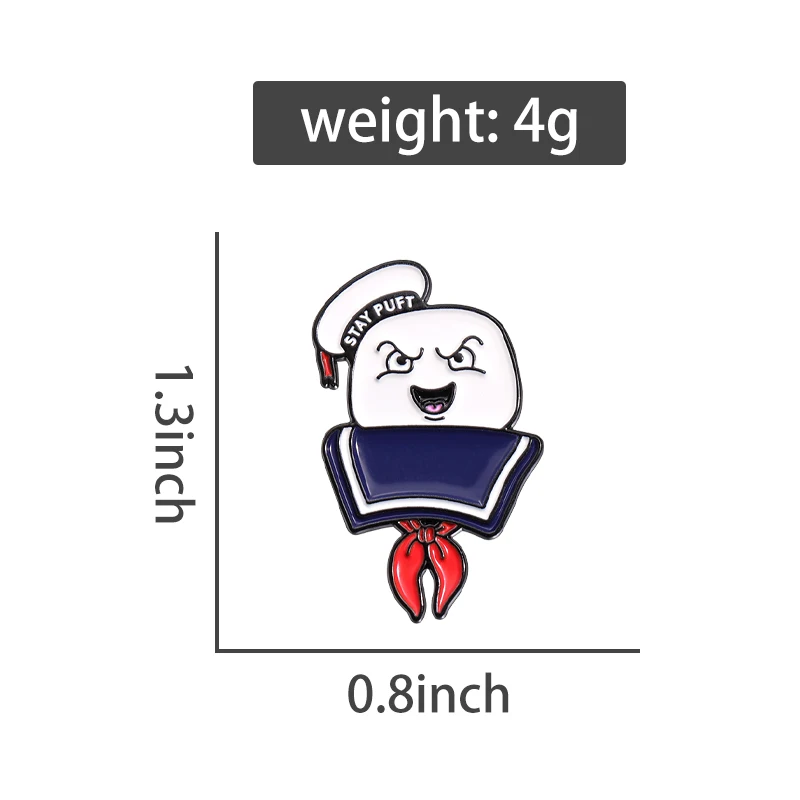 Science Comedy Action Fiction Animation Enamel Pin Custom Adventure Movies Ghost Invasion Brooches Lapel Badges Jewelry Kid Gift