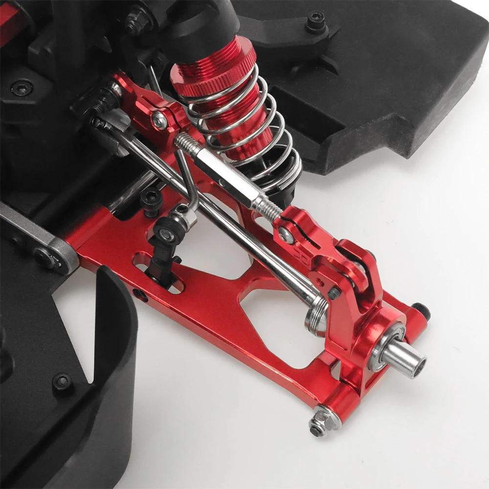 Para MJX Hyper Go 7303 1/7 RC coche brazo de Control inferior trasero de aluminio, P73250 piezas de mejora de Metal accesorios 2 uds