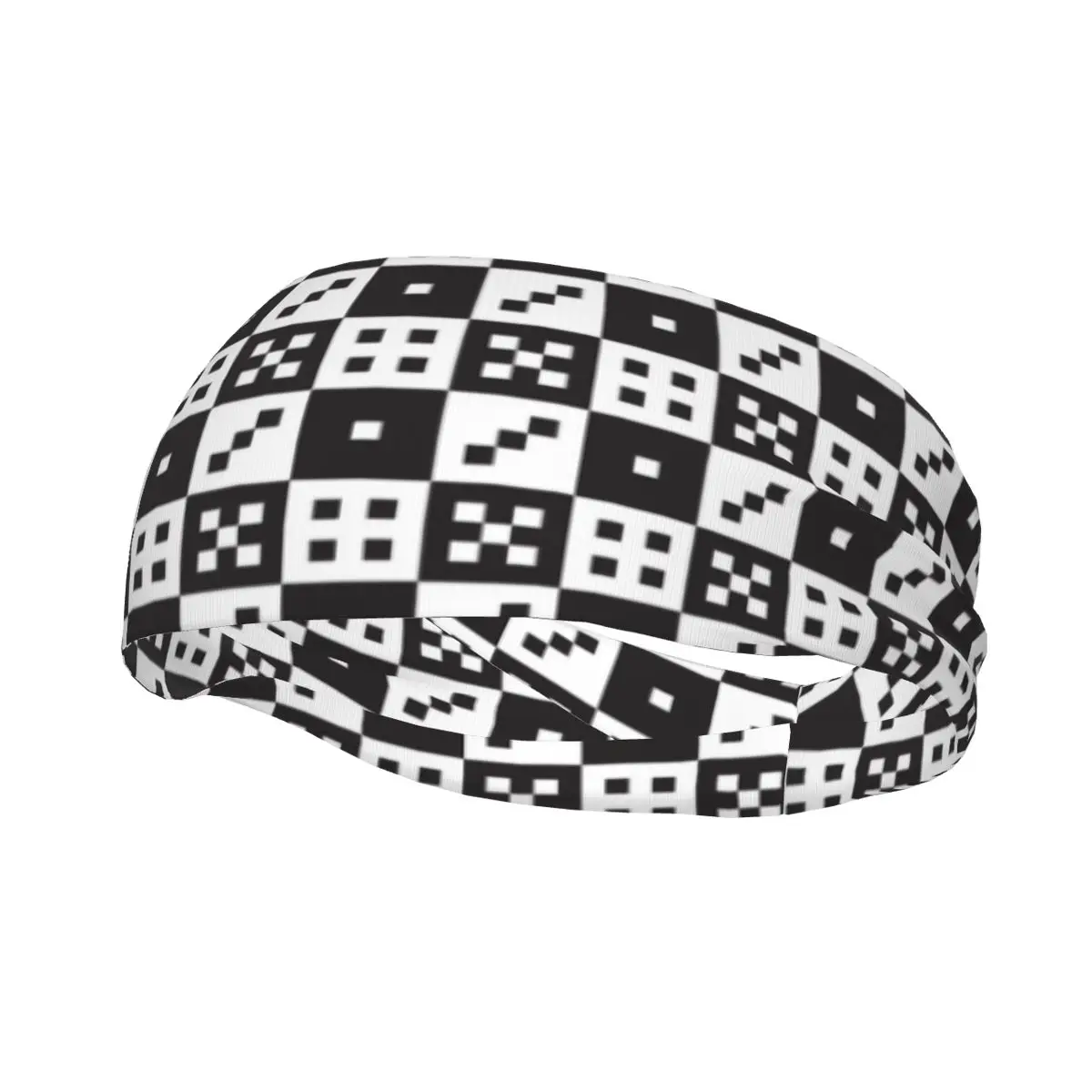 Custom Chess Board Sport Headbands for Women Men Stretchy Moisture Wicking Gym Sweatband