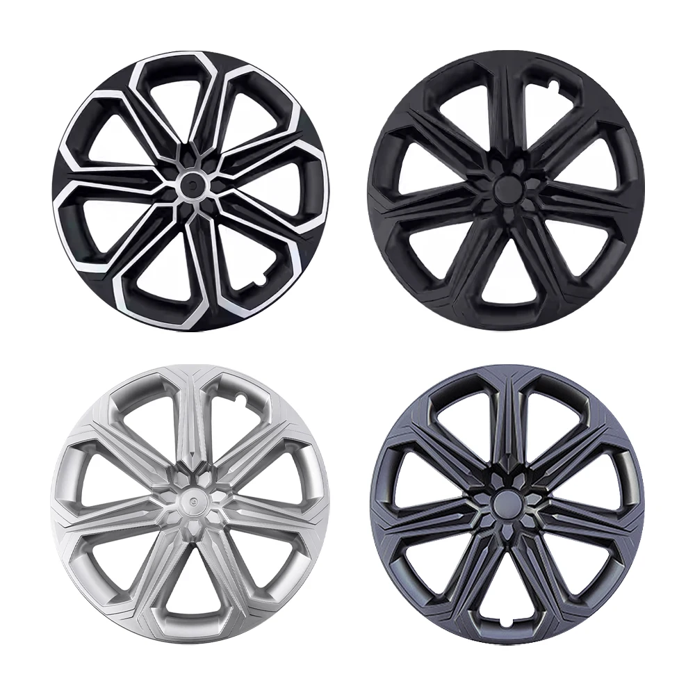 4PCS 19 Inch Wheel Hub Cap For Tesla Model Y Plum Blossom Shape Wheel Cover Replacement ABS Full Cover Hubcap Auto Accessories