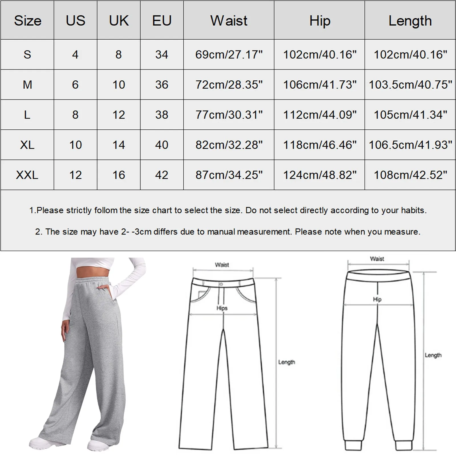 Women\'S Clothing Promotion Women’S Fleece Lined Sweatpants Wide Straight Leg Pants Bottom Sweatpants Joggers Pants Workout 바지