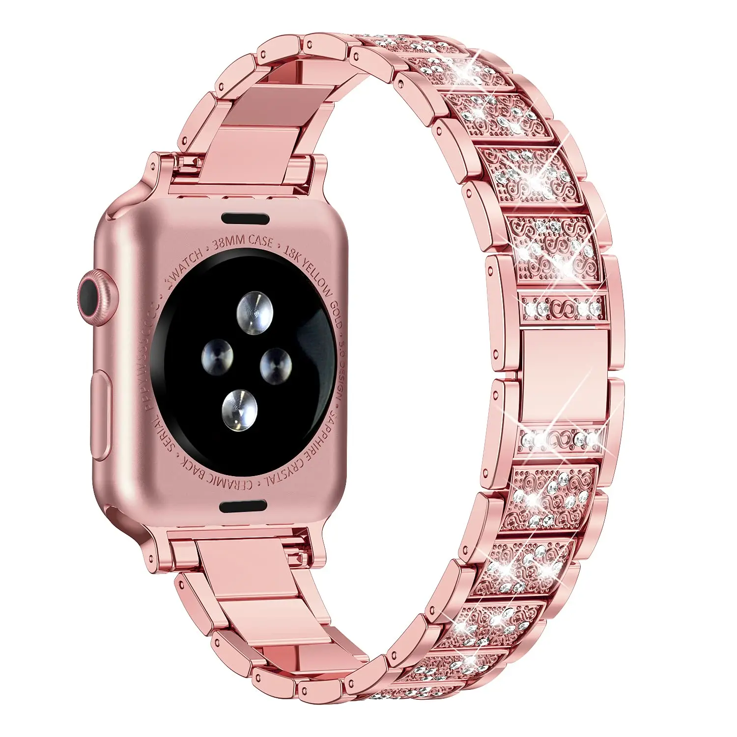 

Bling strap for Apple Watch band 45mm 41mm 40mm 44mm 38mm 42mm Lady correa Stainless Steel bracelet iWatch series 3 4 5 se 6 7