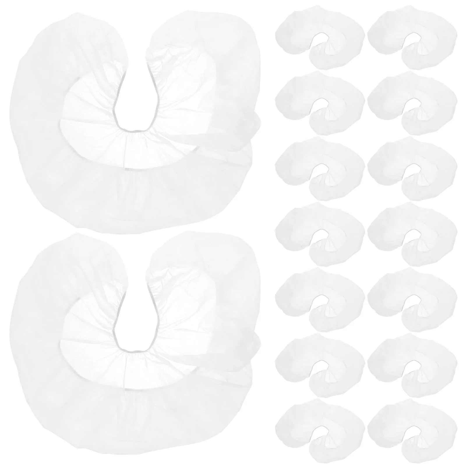 

100Pcs Non Woven Face Cushion Covers Breathable Massage Bed Headrest Pillow Protectors Spa Salon Disposable Pillow Mats 100Pcs
