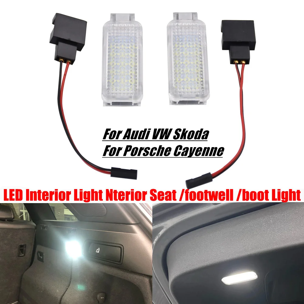 Car LED lnterior Light Door Projector Trunk Boot Footwell Luggage Light For Audi A1 A2 A3 A4 A5 A6 A7 A8 Q3 Q5 Q7 TT VW Skoda