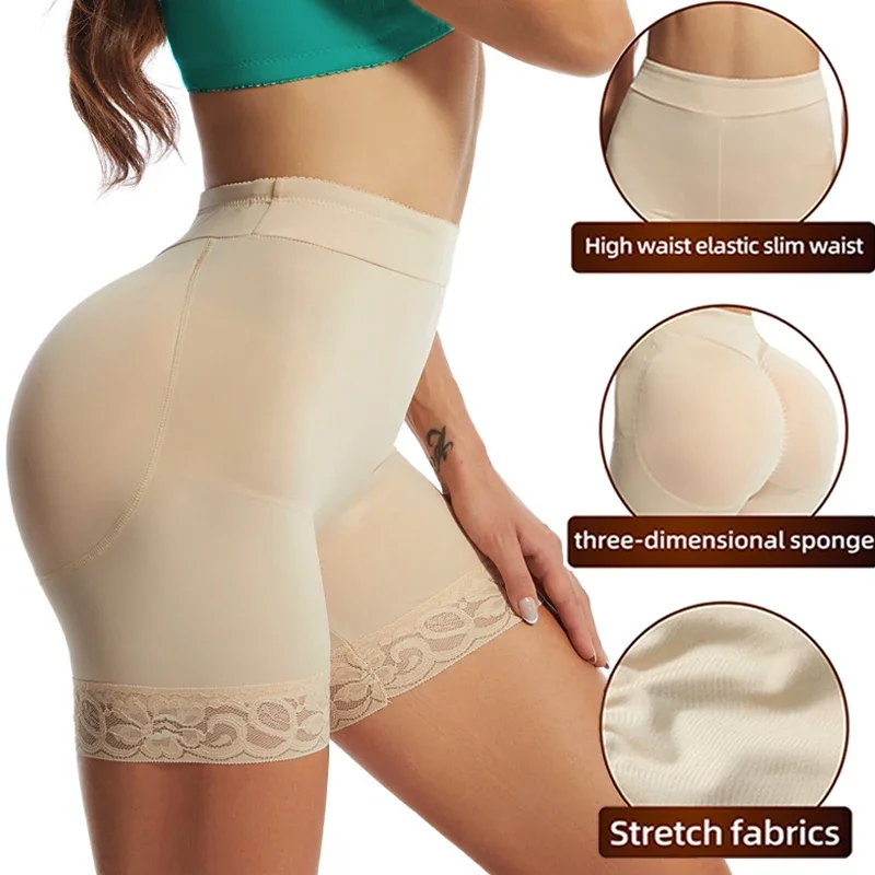 Butt Lifter Shaper กางเกงสะโพก Shapewear Push Up Booty Enhancer ควบคุมกางเกงที่มองไม่เห็นชุดชั้นในปลอมสําหรับสตรี