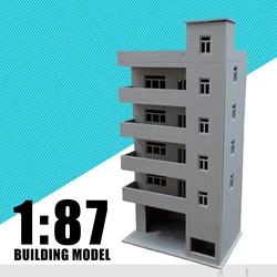 1\87 DIY Apartment Building model toys HO scale dormitory Miniature scene models for decoration Xmas gifts toys for kids