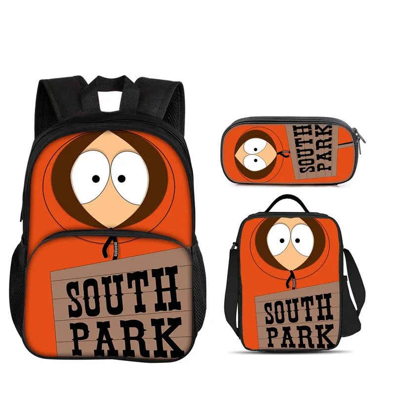 

Набор из 3 предметов: рюкзак, пенал и сумка-холодильник South Park Round Front Bag. Универсальный, с мультяшным дизайном, для мальчиков и девочек, школьный, лучший подарок на день рождения.
