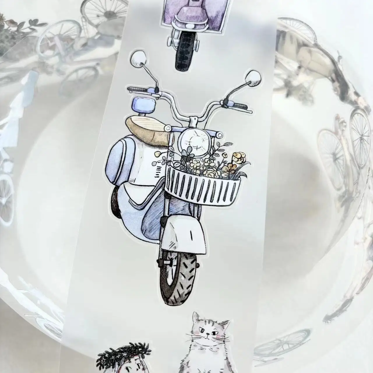 شريط مجلة فتاة لطيف لركوب الدراجة من Kai Xiaoxun Go/واشي/حيوان أليف/غير لامع/قطع قوالب #5