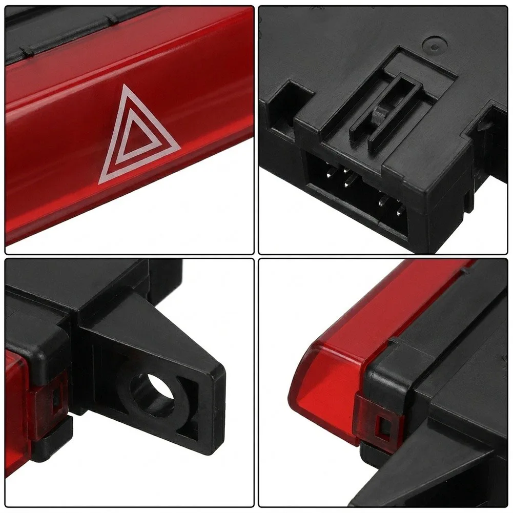 Dashboard Switch Hazard Button Switch Plastic Material Front Placement Red And Black OEM Standard For Dashboard Repair