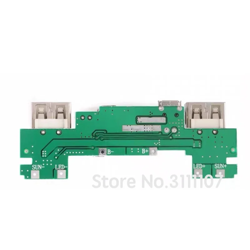 USB 5V 2A Mobile Power Bank Charger Module Lithium Li-ion 18650 Battery Charging Board LED 5V200mA Monocrystalline Solar Panel