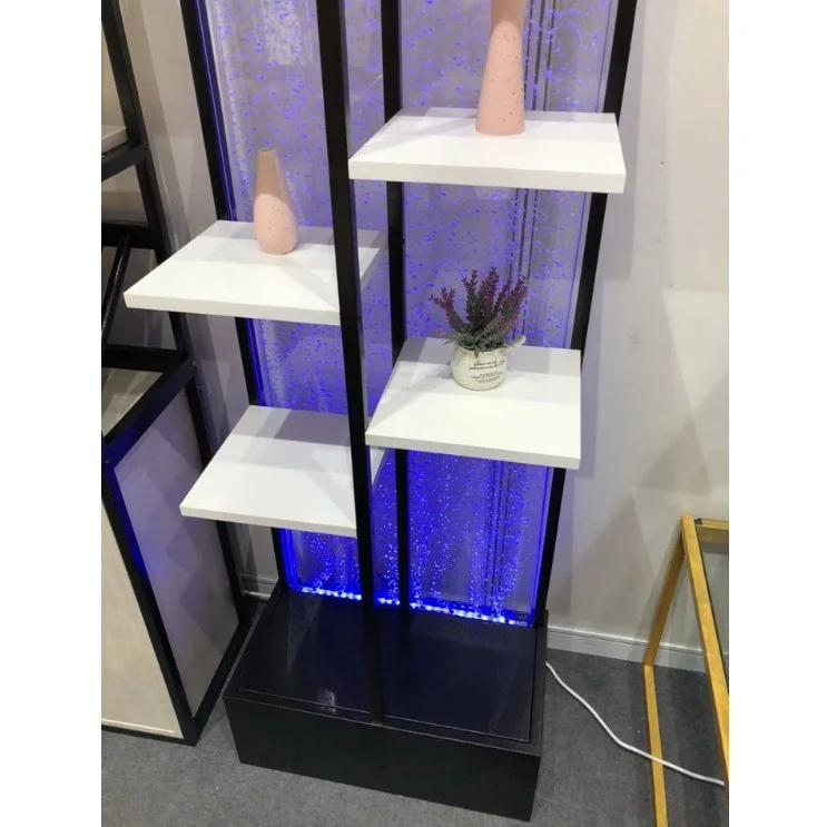 Modern pop decoration water bubble shelves with changing LED light